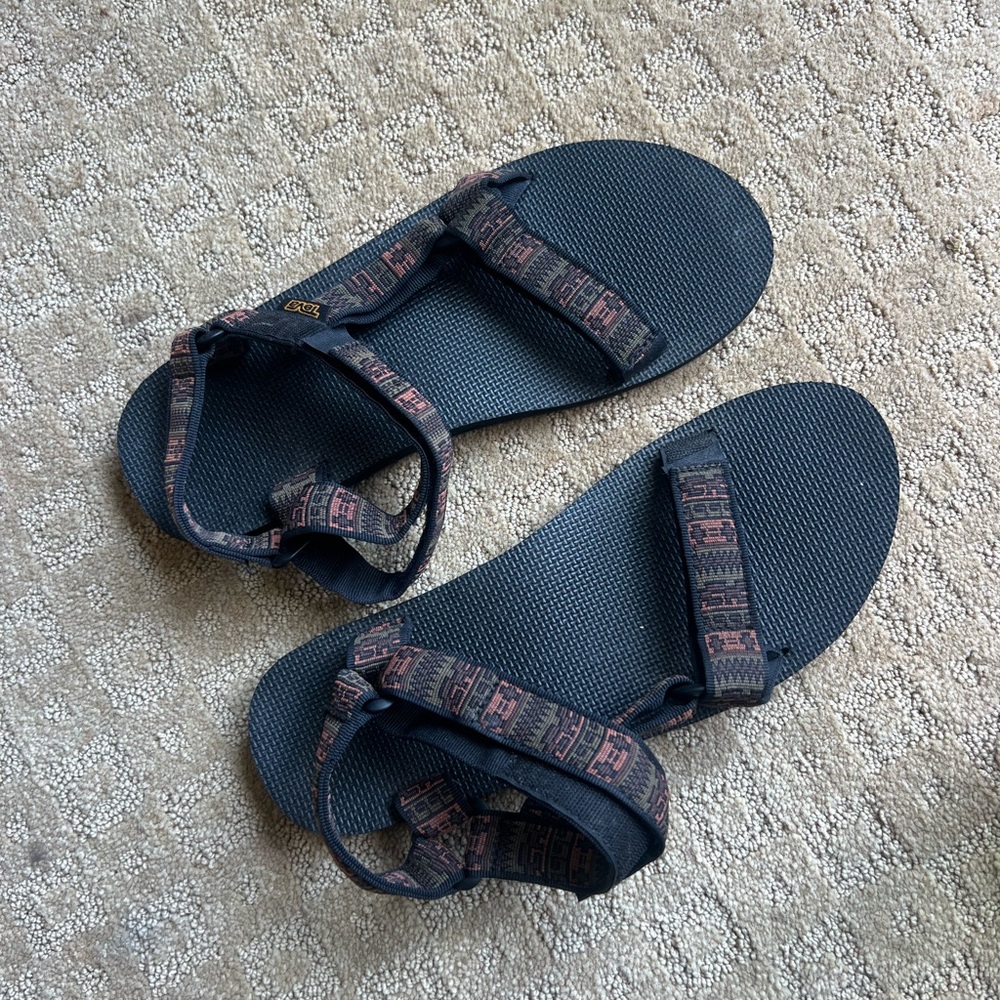 Teva Black and Red Patterned Sandals